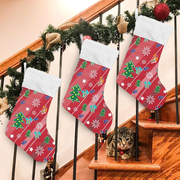 Julklapp, Personliga Julklappsstrumpor 2-pack Juldekoration 45,7 cm Julstrumpor Hängande Ornament Kamin för Träddekoration