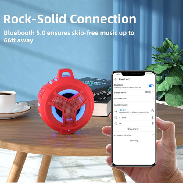 Bluetooth-duschhögtalare. Vattentät Bluetooth Portable