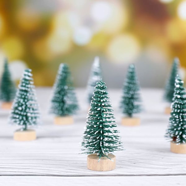 Mini julgranar konstgjorda snöfrostträd