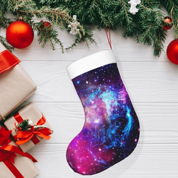 Galaxy Julstrumpor - Hållbara, Färgglada och Roliga Festliga Dekorationer - Julstrumpor för Eldstaden, Julstrumpor för Presenter och Godis
