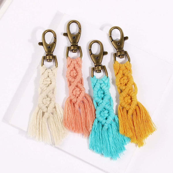 4-pak mininøgleringe Bag Charms