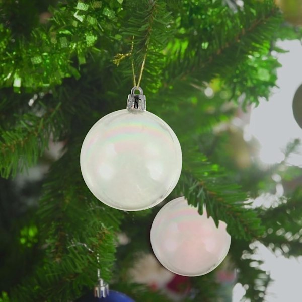 36 st iriserande julbollsprydnader för gör-det-själv-inredning