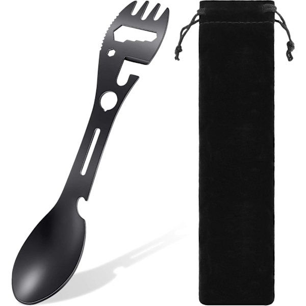 Utility Camping Spork - Multifunktionelt bestik i rustfrit stål
