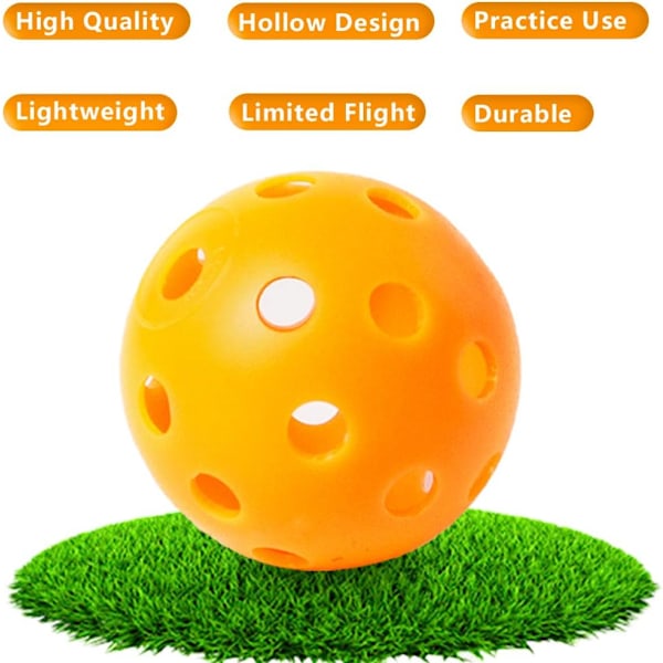 Air Flow Hollow Practice-golfbolde - Plast-golfbolde til svingtræning (12-pak)