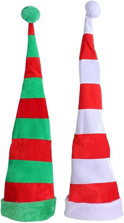 wxsp 1-delad Tomtehattset – Festlig Julhattskollektion – Röda Gröna Julhattar för Julfester och Evenemang – Modell