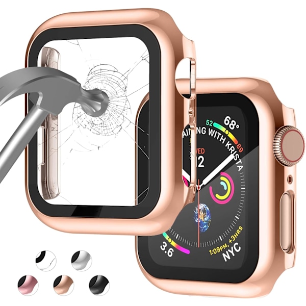 Case Kompatibel med Apple Watch 38MM Series 3/2/1/ med inbyggd