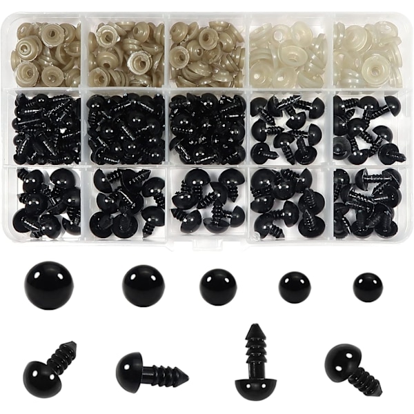 150pcs Safety Eyes for Amigurumis and Crafts (6mm, 8mm, 9mm, 10mm,