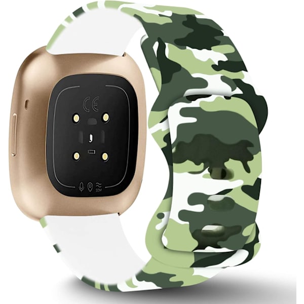 Rem for Fitbit Versa 3/4/Sense - Myk silikonmønstret erstatningsrem