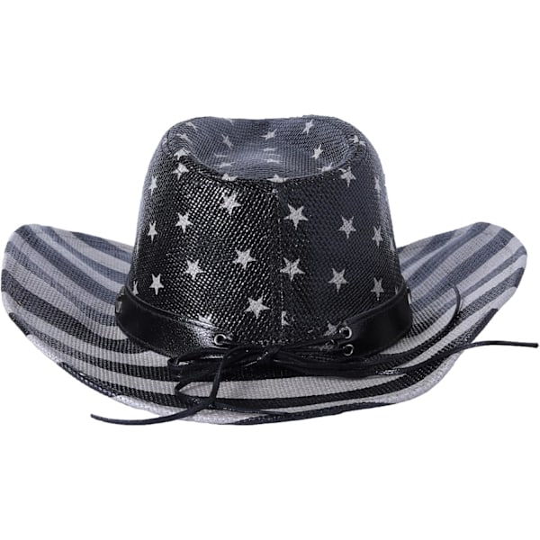 Cowboyhattar. Klassisk amerikansk flaggsommarhatt Western Cowboyhatt Halmhatt