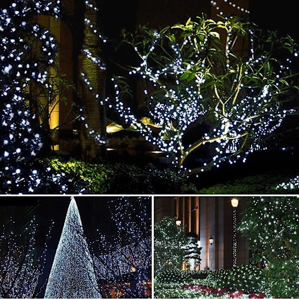 Julelys, Fe-lys Udendørs 66Ft 200 LED med Hukommelsesfunktioner Controller, Stik i Påske Dekorationslys til Soveværelse Fest Bryllup Have