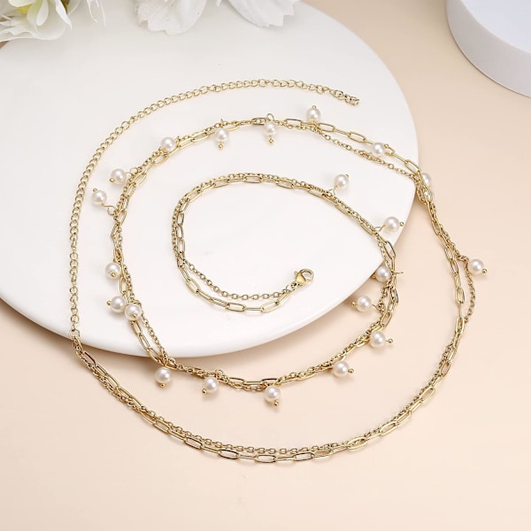 18K guldpläterade midjekedjor Body Chain för kvinnor
