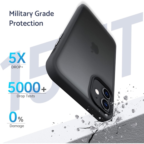 Suunniteltu iPhone 11 -kotelolle, [Tukee langatonta latausta] Pehmeä silikoninen ohut naarmuuntumaton puhelinkotelon suojus iPhone 11 6.1 ih:lle, Musta Musta