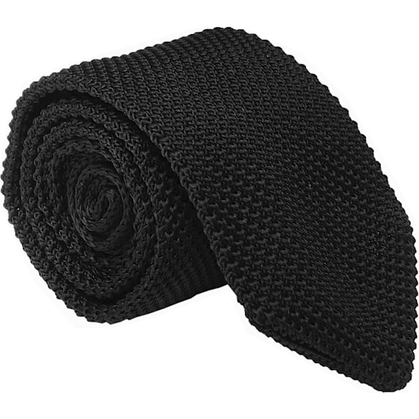 Herr Solid Färg Smal Stickad Slips Vintage Smart Formell Bröllop