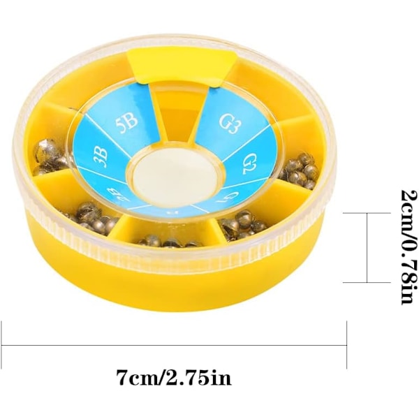 Metefiske Split Shot Dispenser - Vikter til dybvande fiskeri (7 Division)