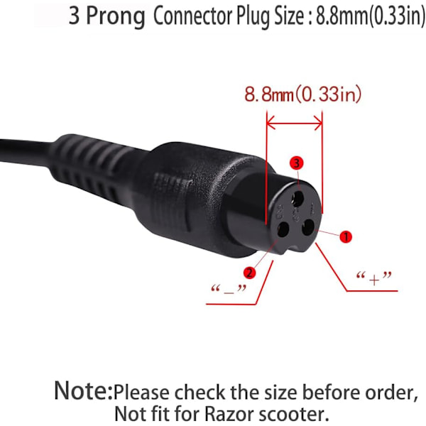 42V 2A strømadapter - for Sports Mod, Dirt Quad og Pocket Mod