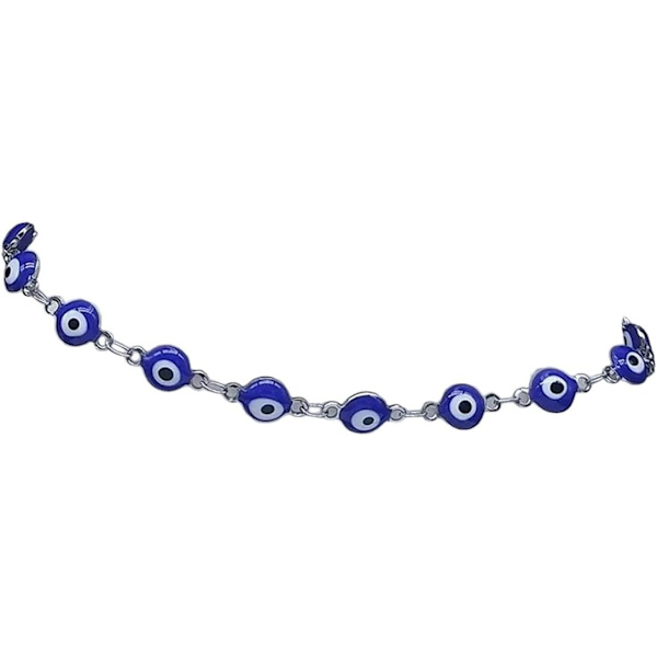 Onde Blå Øje Rustfrit Stål Ankelkæder Armbånd Til Kvinder Sommer Strand Hav Tyrkiske Øjne Perler Fod Smykker Gaver Mode Tilbehør Kreativ