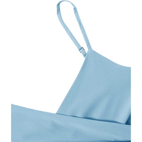 Kvinners Spaghetti Stropp Knot Bak Crop Top Wrap Cami Top