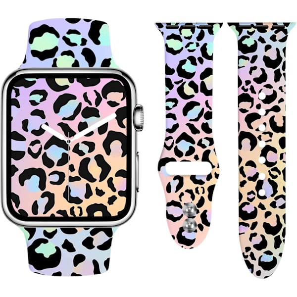 Kompatibel med Leopard Apple Watch Band för kvinnor 38mm