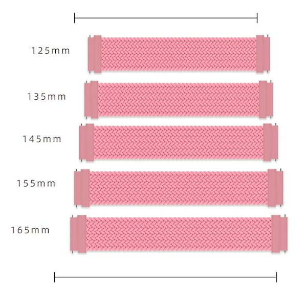 Justerbart nylonflätad elasticitet klockarmband ZOE för Garmin Vivoactive 3 Red