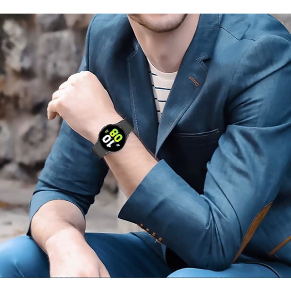 Kompatibel med Galaxy Watch 6 Band, mesh i rustfritt stål