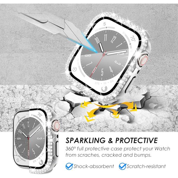 2 i 1 Bling vattentätt fodral för iWatch Series 6