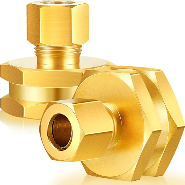 3/8\" OD kompresjon x 3/4\" FHT kompresjon hageslange gjengede