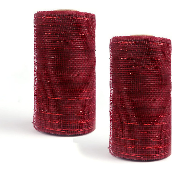 2-pack 6-tums metallisk polymesh-bandrullar Deluxe bred folie (totalt 20