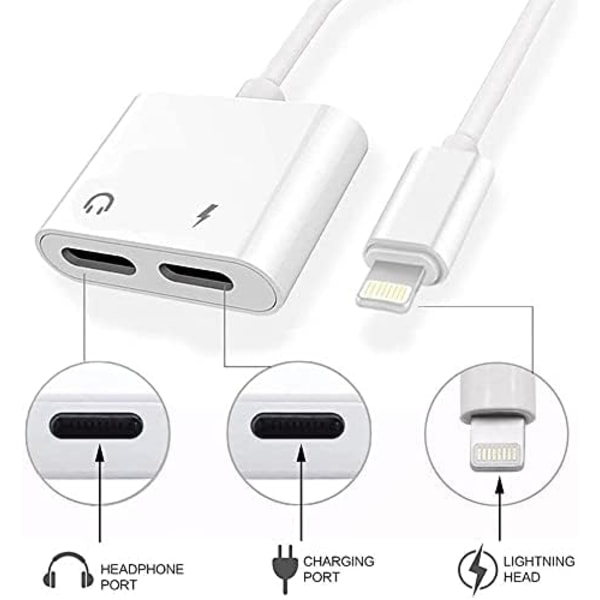 Iphone Hörlursadapter, Iphone Adapter 4 In 1 Dual