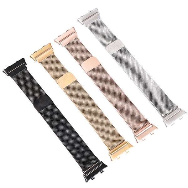 För Oppo Watch 46mm Smart Watch Milanese rostfritt stål Metal Watch Band IML Silver