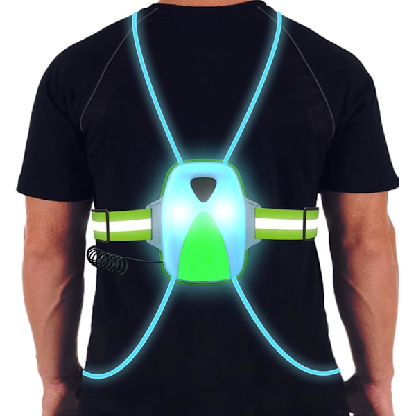 LED Reflective Running Vest with High Visibility Front Safety Light,6