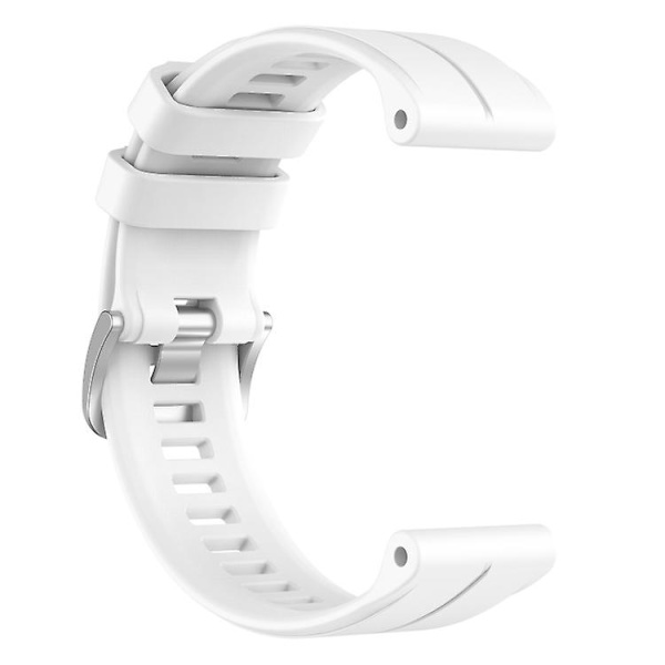 Til Garmin Fenix 6 Sapphire Gps 22mm Solid Color Silikonurrem QOO White