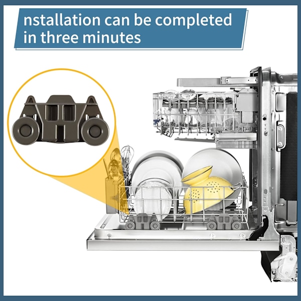 Oppvaskmaskin hjul nedre stativ - Erstatningshjul, 4 pakker