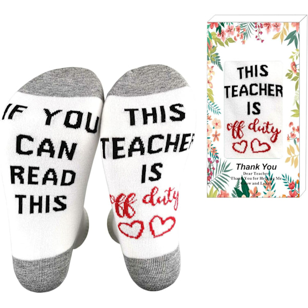 Lærer utenom tjeneste Crew Socks for menn og kvinner (1 par)