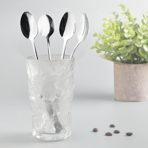 Rustfrit stålske med langt håndtag (12 stk.) - Cocktailskeer