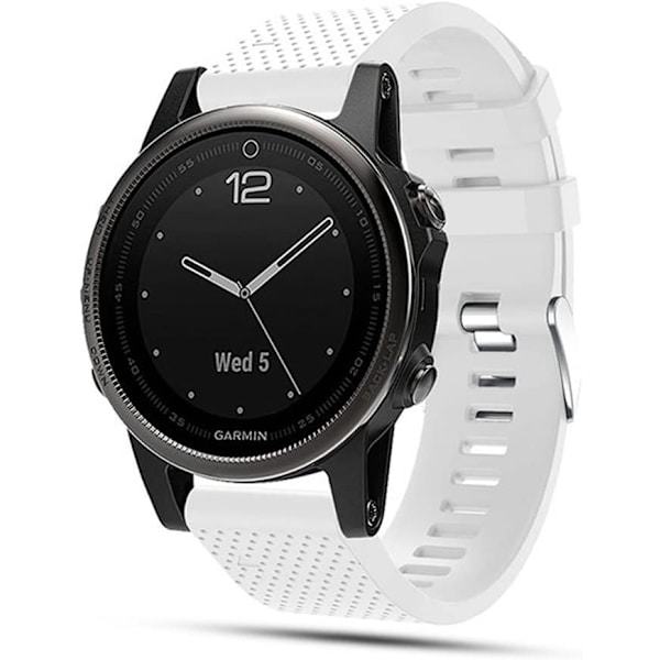 Mykt silikonarmbånd for rask installasjon for Garmin Fenix ​​5S/Fenix ​​6S/Fenix ​​7S