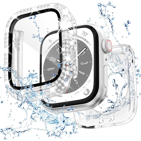 2 i 1 Bling Vandtæt Etui til iWatch Series 6