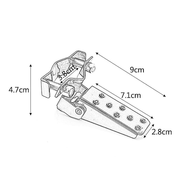 Motorsykkel fotpinner, 1 par metall motorsykkel klemme fotpinner Motorsykkel ram fotstøtte korspassagerare fotpinner svart