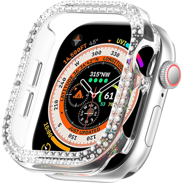 7 kpl Bling-kotelo, yhteensopiva Apple Watch Series 10 (2024) 42 mm 46 mm -kellon kanssa, Glitter-strassi-timantti suojakotelo iWatch Series 10 Smart W -kellolle