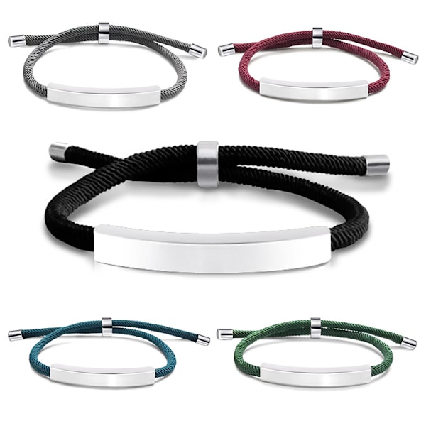 5 armband i rostfritt stål - Perfekt julklapp - Titanstål flätade armband