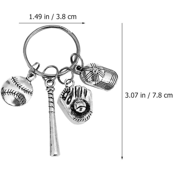 10 stk. Baseball nøglering nøgleholder nøglering vedhæng baseball nøgleringe til kvinder rygsæk baseball vedhæng baseball nøglering taske nøglering baseball