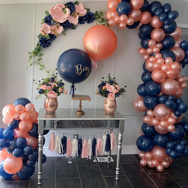 Mørkeblå balloner, 50 stk. latex partyballoner Marineblå heliumballoner