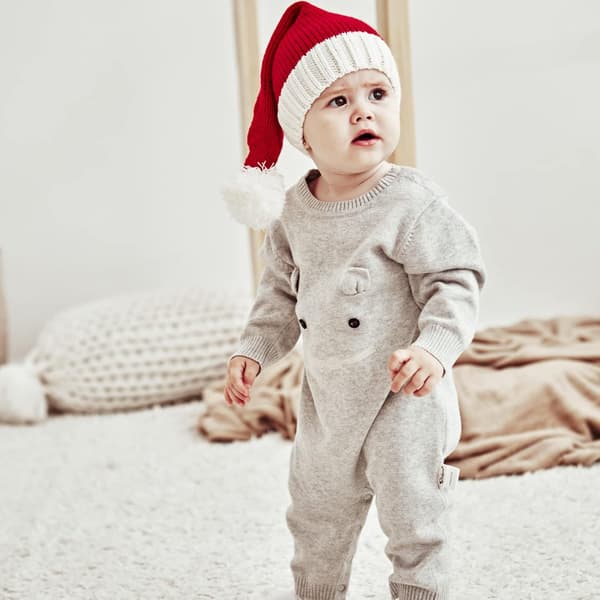 Tomtens Stickade Mössa - Dam Vintermössa, Mjuka Familjematchande Julklappar