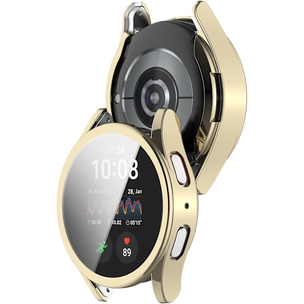 2-pakning skjermbeskytterdeksel for Galaxy Watch 7 40 mm 44 mm, myk TPU allsidig beskyttelsesdeksel fallsikkert støtfangerramme skall smartklokke full beskyttelse