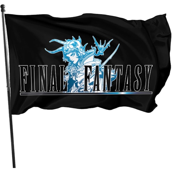 Final Anime Fantasy  3x5 Ft Banner Hage Hus Yard Dekorasjon Trykk s med Metall Grommets Svart Svart