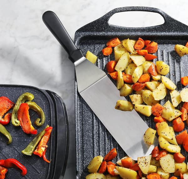 wxsp Sort spatel i rustfrit stål - Teppanyaki spatel - Udendørs grillning - 37