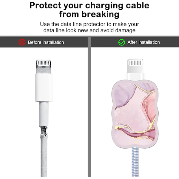 Söta DIY-skydd Kabelskydd till iPhone