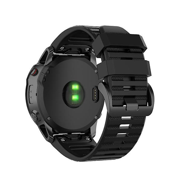 Til Garmin Fenix ​​6x 26mm Quick Release Official Texture Armbåndsurrem med plastikknap DJB Black