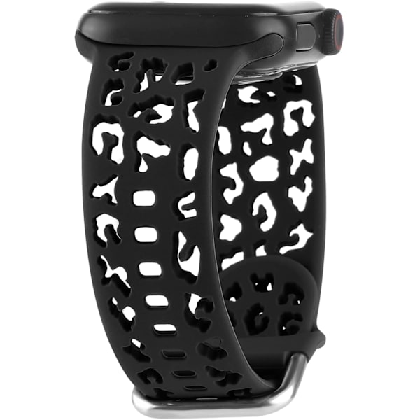 Leopard ihåligt silikonband som är kompatibelt med Apple Watch 38 mm