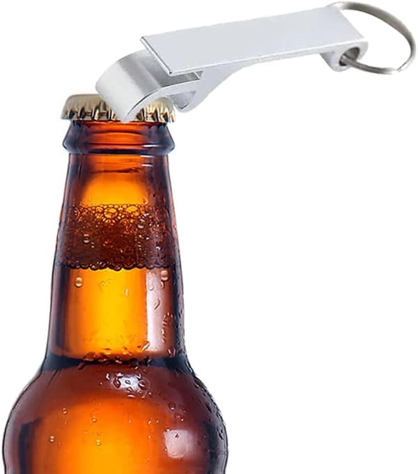 2-osainen mini pullonavaaja avaimenperä - Monitoiminen olutpullonavaaja juhliin, festivaaleihin ja
