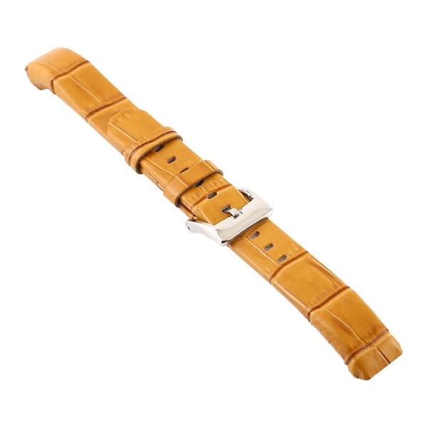 Smart Watch Shiny Läderklockarmband För Fitbit Alta MSH Lemon Yellow